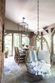 The screened porch and its copper roof we rebuilt but the floors are original. The owners didn't think they would use it very much, but they do.