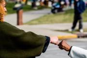 Images from downtown Indy's St. Patrick's day parade - fist bump