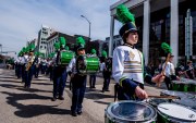 Images from downtown Indy's St. Patrick's day parade - marching band