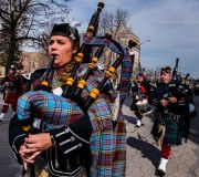 Images from downtown Indy's St. Patrick's day parade - bag pipers