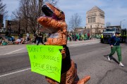 Images from downtown Indy's St. Patrick's day parade - T. Rex