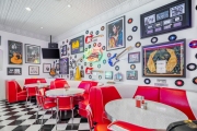 booths in the diner come with mini jukeboxes