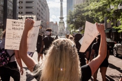 Indy10/Black Lives Matter resumed protests demanding justice for the police killings of Indianapolis residents Dreasjon Reed and Mc'Hale Rose.