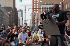 Indy10/Black Lives Matter resumed protests demanding justice for the police killings of Indianapolis residents Dreasjon Reed and Mc'Hale Rose.