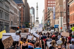 Indy10/Black Lives Matter resumed protests demanding justice for the police killings of Indianapolis residents Dreasjon Reed and Mc'Hale Rose.