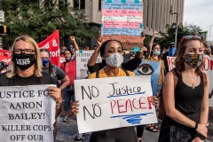 Indy10/Black Lives Matter resumed protests demanding justice for the police killings of Indianapolis residents Dreasjon Reed and Mc'Hale Rose.