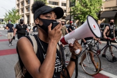 Indy10/Black Lives Matter resumed protests demanding justice for the police killings of Indianapolis residents Dreasjon Reed and Mc'Hale Rose.