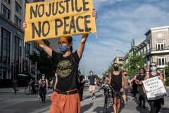 Indy10/Black Lives Matter resumed protests demanding justice for the police killings of Indianapolis residents Dreasjon Reed and Mc'Hale Rose.