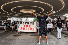 Indy10/Black Lives Matter resumed protests demanding justice for the police killings of Indianapolis residents Dreasjon Reed and Mc'Hale Rose.