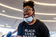 Indy10/Black Lives Matter resumed protests demanding justice for the police killings of Indianapolis residents Dreasjon Reed and Mc'Hale Rose.