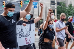 Indy10/Black Lives Matter resumed protests demanding justice for the police killings of Indianapolis residents Dreasjon Reed and Mc'Hale Rose.