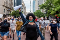 Indy10/Black Lives Matter resumed protests demanding justice for the police killings of Indianapolis residents Dreasjon Reed and Mc'Hale Rose.