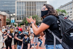 Indy10/Black Lives Matter resumed protests demanding justice for the police killings of Indianapolis residents Dreasjon Reed and Mc'Hale Rose.