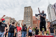 Indy10/Black Lives Matter resumed protests demanding justice for the police killings of Indianapolis residents Dreasjon Reed and Mc'Hale Rose.