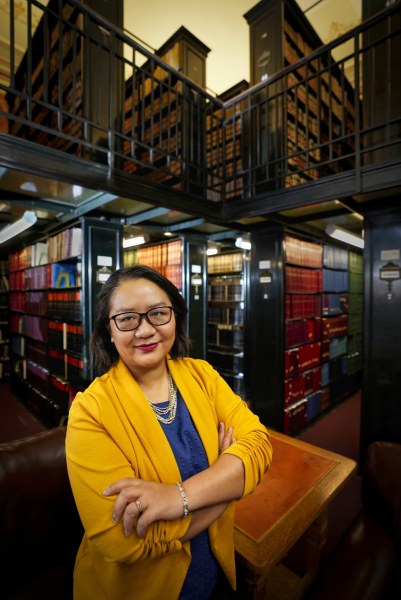 Chin Refugees of Indianapolis
Ms. Lun Pieper, a former prosecutor and Indiana Supreme Court official, in the law library of the Indiana high court in Indianapolis.