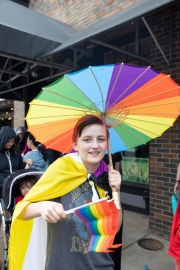 a rainbow parisol Photos from Indy Pride Parade 2022