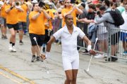 A baton twirler Photos from Indy Pride Parade 2022