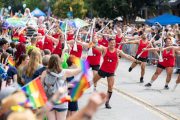 Photos from Indy Pride Parade 2022 people dancing in the parade