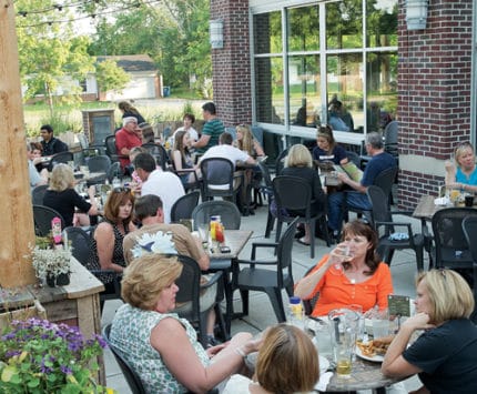 Bloomington-based Upland Brewing Company brings a twinkle-lit deck to the northern suburbs.