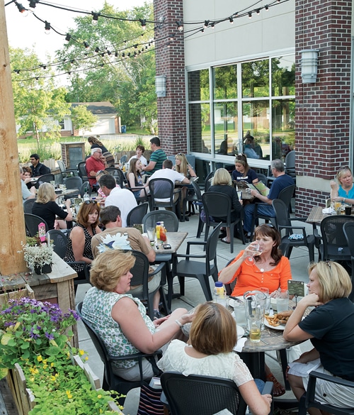 Bloomington-based Upland Brewing Company brings a twinkle-lit deck to the northern suburbs.