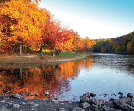 Ogle Lake, near the Hesitation Point trailhead in Brown County State Park