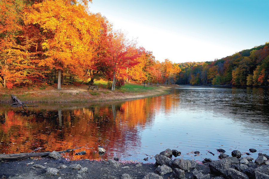 Ogle Lake, near the Hesitation Point trailhead in Brown County State Park