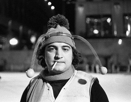 Comedian John Belushi rocking the Bumble Bee character in 1975.