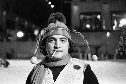 Comedian John Belushi rocking the Bumble Bee character in 1975.