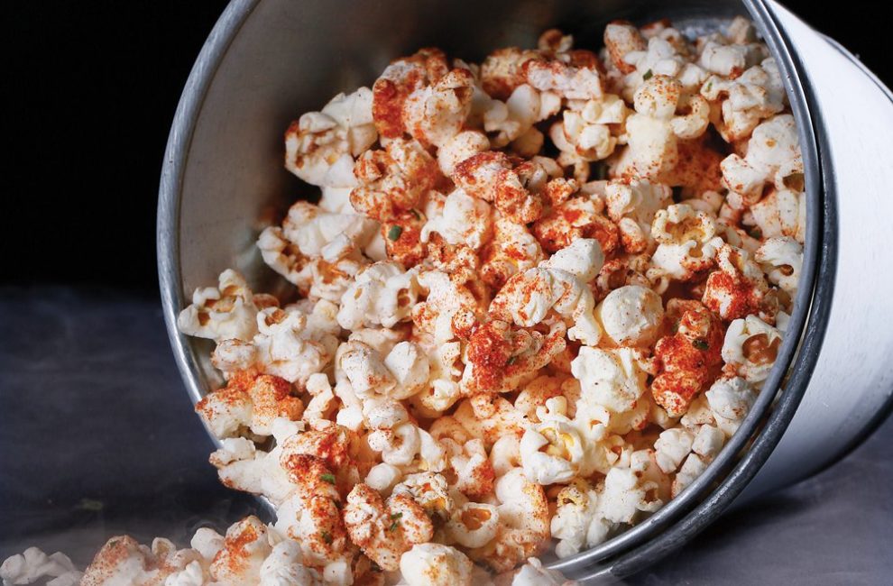 The flavored popcorn gets a blast of nitrogen.