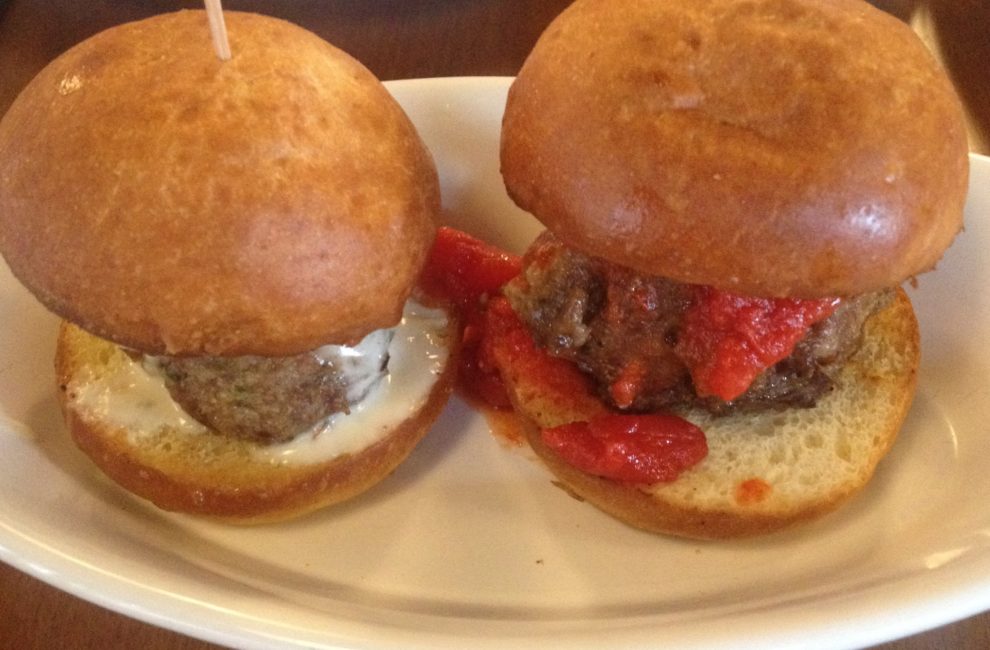 Meatball sliders from Mimi Blue Meatballs