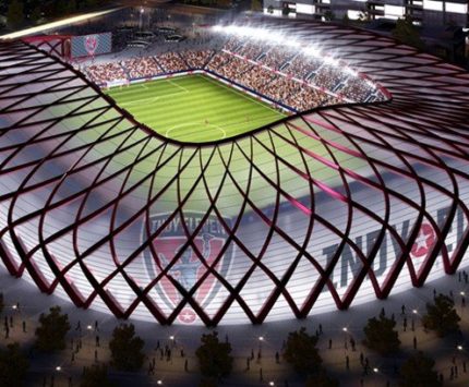 Rendering of a proposed new multipurpose stadium.