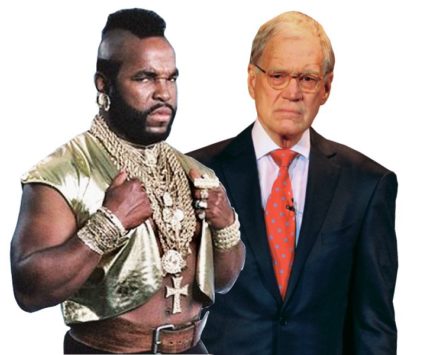 Mr. T and David Letterman