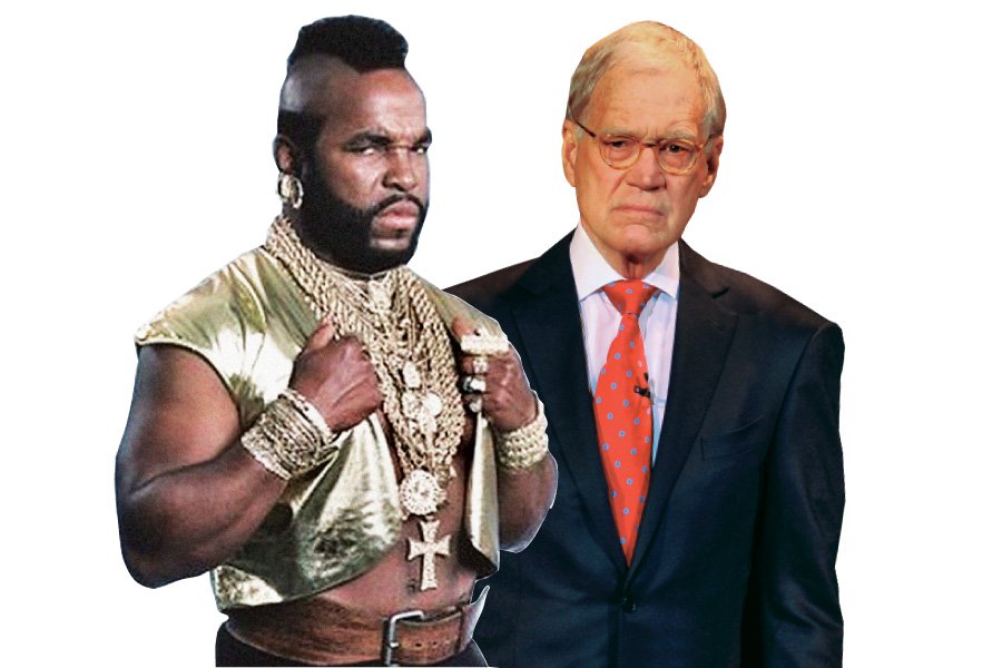 Mr. T and David Letterman