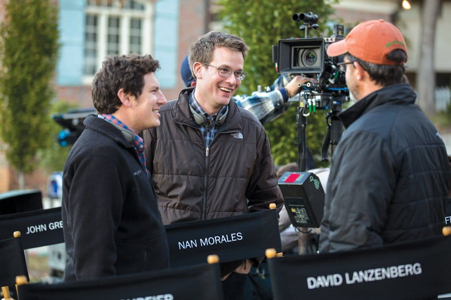 On the set of Paper Towns, Green got his first executive-producer chair–and promptly lost it.