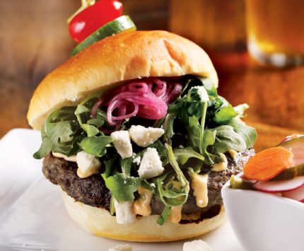 Viking Farms lamb burger