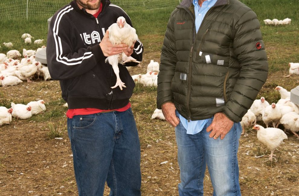 Rossman and Baggott (l-r) with heritage pullets