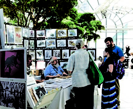 A Gen Con art show popped up at the Artsgarden.