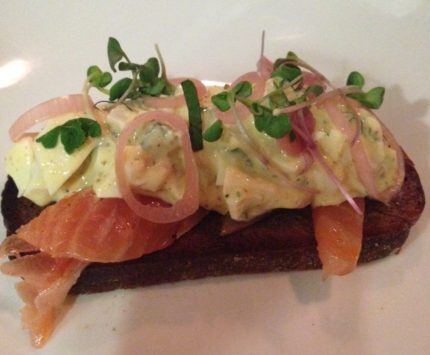 smoked salmon at the loft