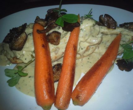 The rabbit biscuits and gravy at Late Harvest Kitchen