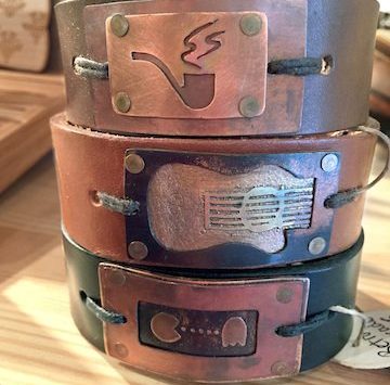 Homespun leather cuffs