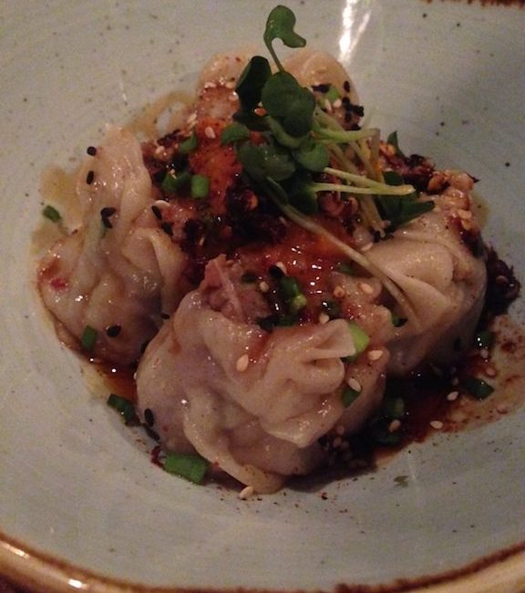 Pork neck and eel shumai at Marrow