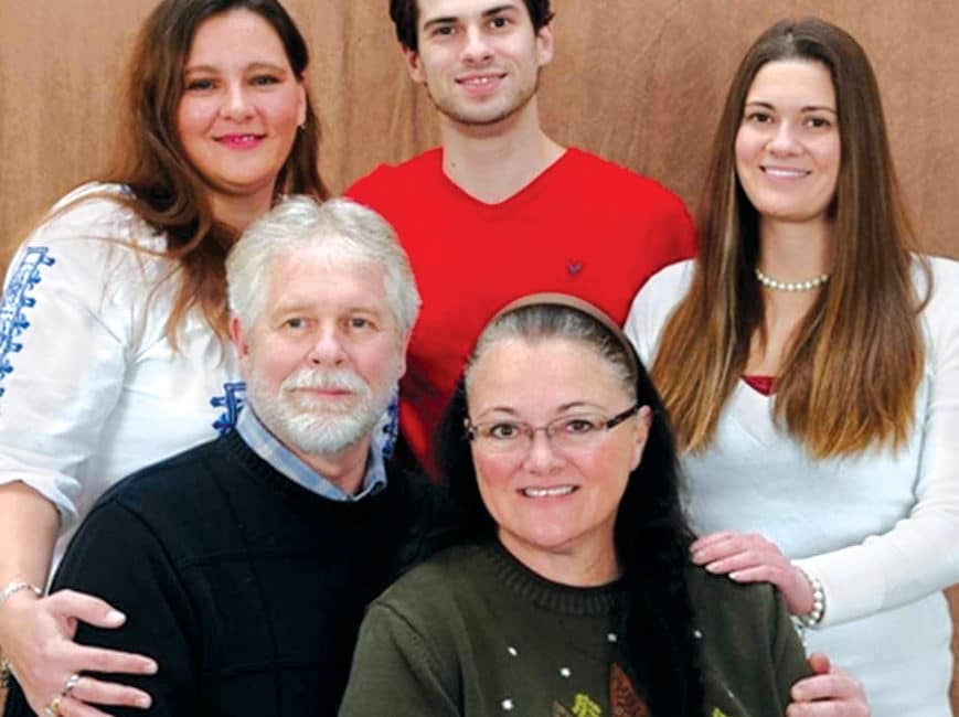 Aundrea Dailey (far left) was the first to suspect the Henry County cancer cases were linked. Her father, Paul Bridges (lower left), died of the disease in 2015.