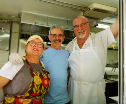 Duos staff Becky Hostetter, David Hostetter, and John Garnier.