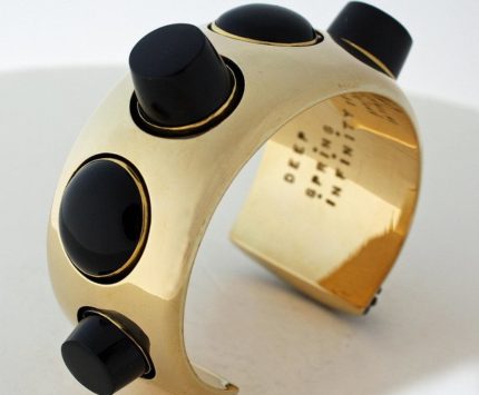 18k gold and black-jade cuff by Aaron Faber Gallery