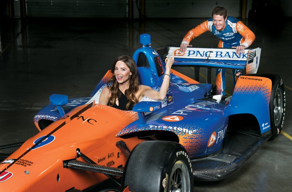 Emma Dixon and Scott Dixon in the PNC Bank IndyCar