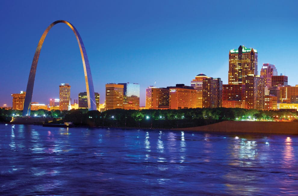 St. Louis Arch alongside water