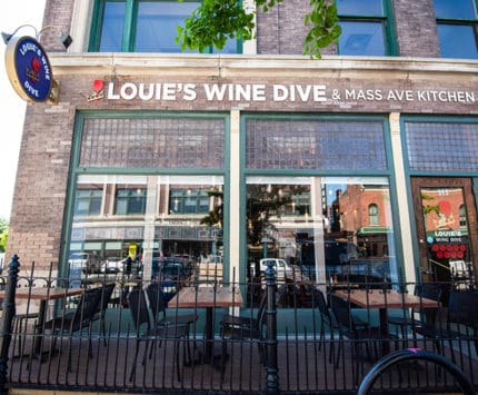 Louie's Wine Dive Indy Exterior
