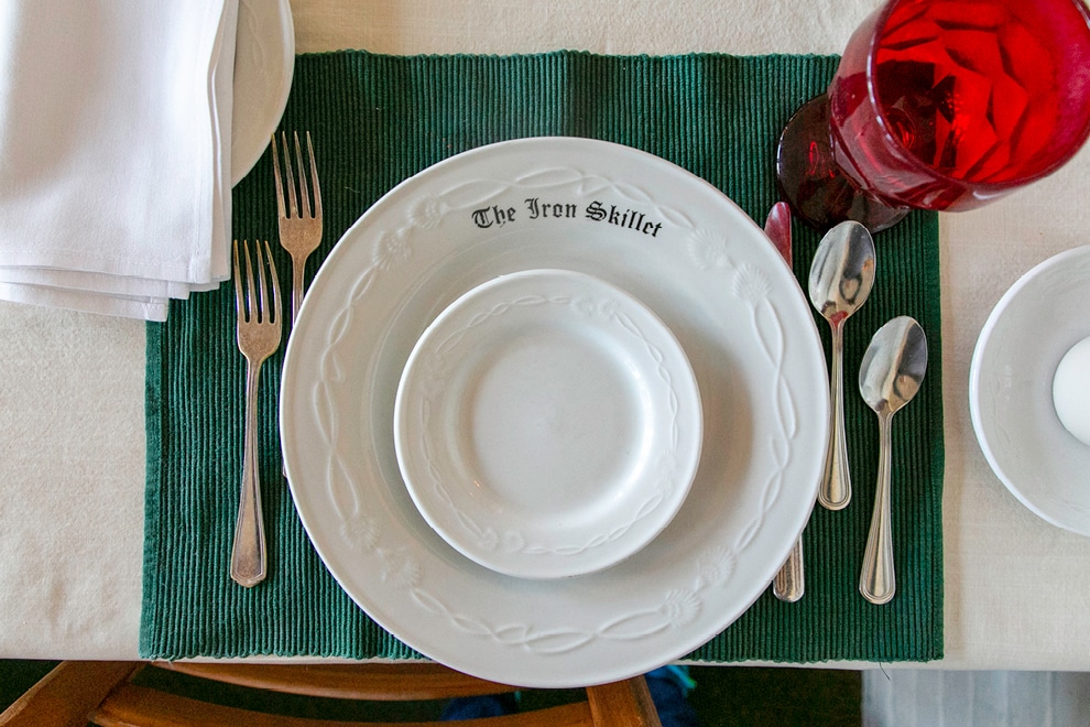 Place setting at the Iron Skillet