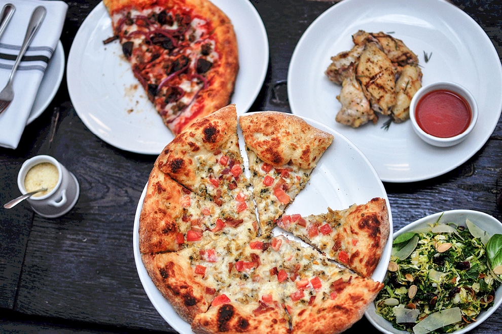 Pizza and salad from the Nook by Northside