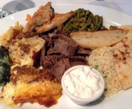Assortment of Greek food from Athens on 86th